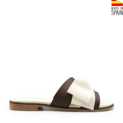 Sandalia coquette beige lazo