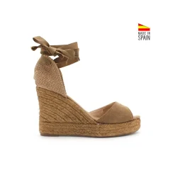 Sandalia cuña esparto marrón PDT