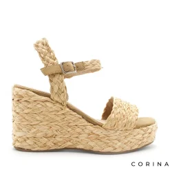 Sandalia de esparto con cuña corina