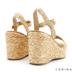 Sandalia de esparto con cuña corina