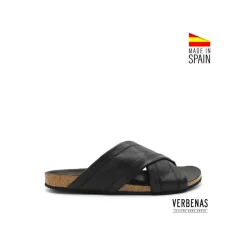 Sandalia hombre verbena piel negra