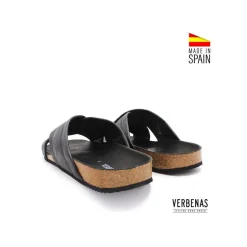 Sandalia hombre verbena piel negra