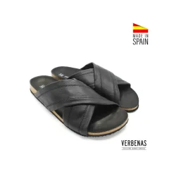 Sandalia hombre verbena piel negra