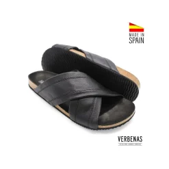 Sandalia hombre verbena piel negra