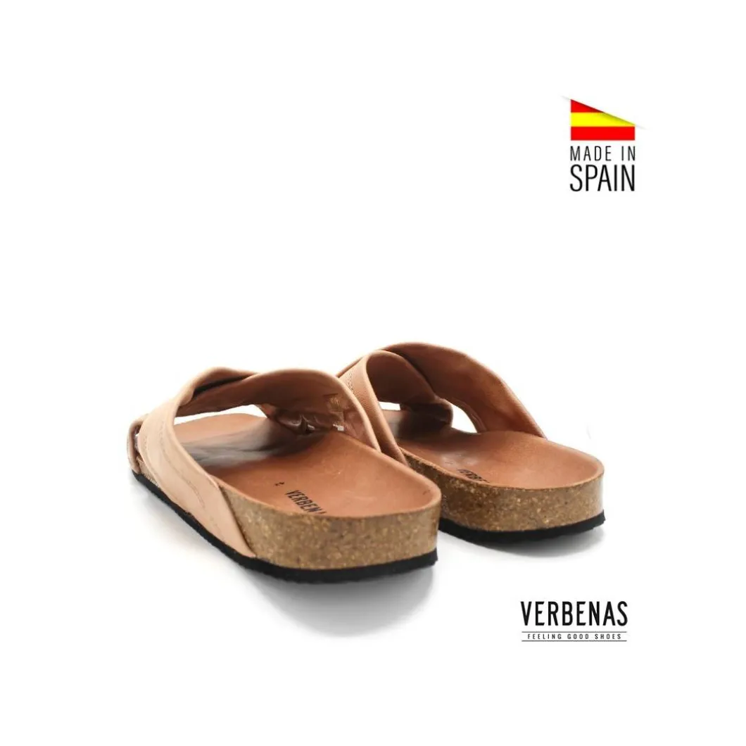 Sandalia hombre verbena piel coñac