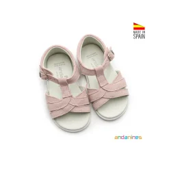 Sandalia infantil Andanines ante rosa