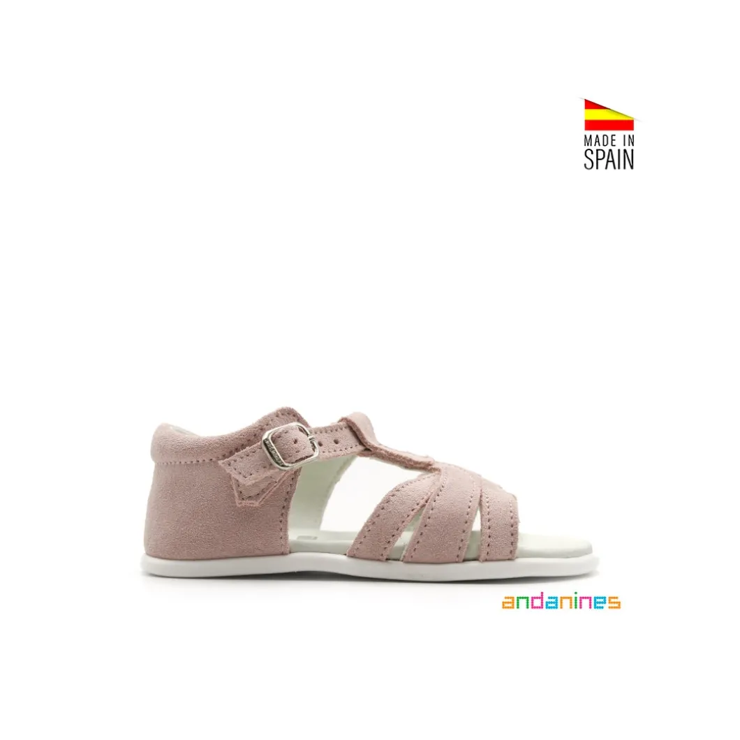 Sandalia infantil Andanines ante rosa