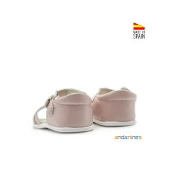 Sandalia infantil rosa palo piel