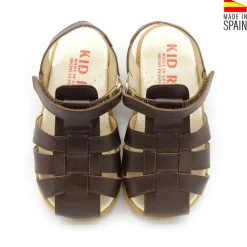Sandalia kids de vestir marrón de piel