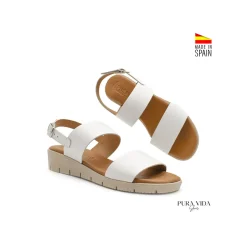 Sandalia light blanca con cuña baja