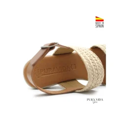 Sandalia light esparto con cuña baja