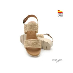 Sandalia light esparto con cuña baja