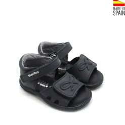 SANDALIA NIÑA VELCRO LAZO AZUL MARINO