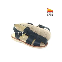 Sandalia piel 55 azul marino
