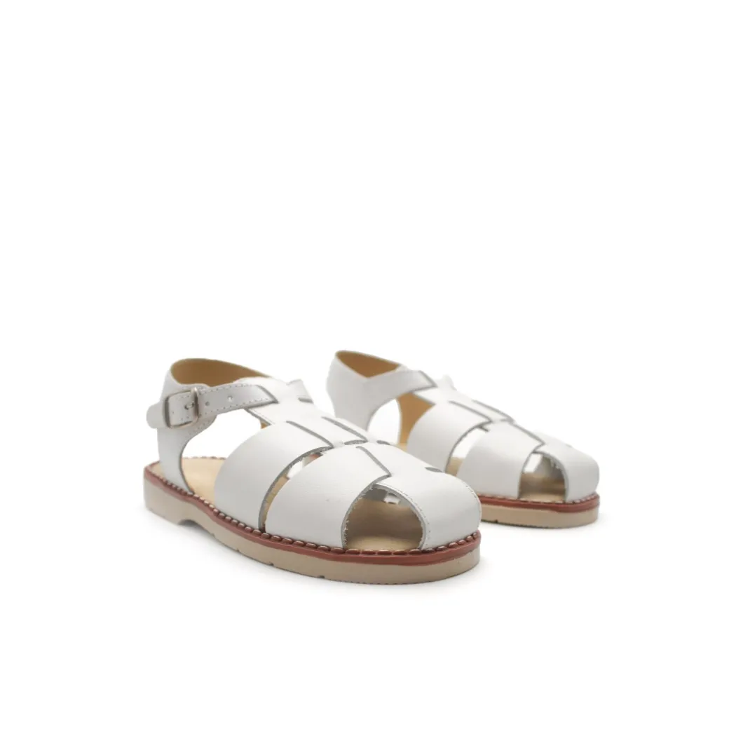 Sandalia piel 55 blanca