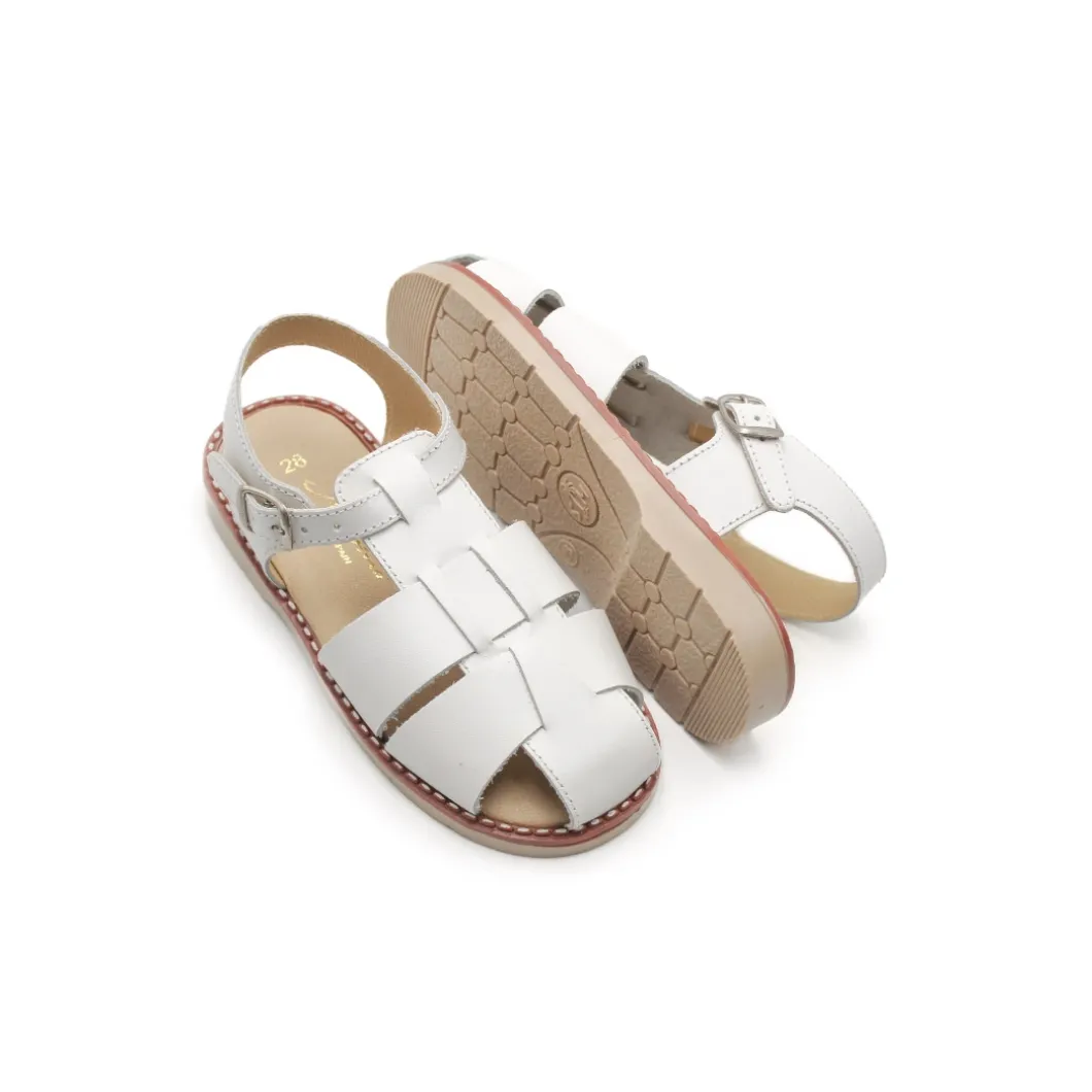 Sandalia piel 55 blanca