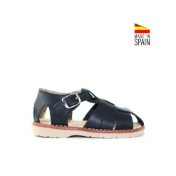 SANDALIA PIEL ALDINO AZUL MARINO