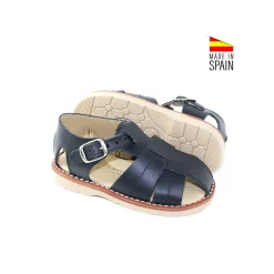 SANDALIA PIEL ALDINO AZUL MARINO
