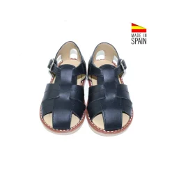 SANDALIA PIEL ALDINO AZUL MARINO