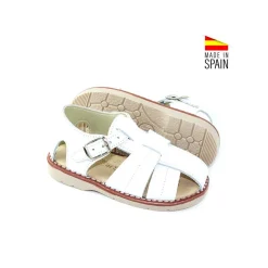 SANDALIA PIEL ALDINO BLANCA