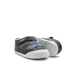 Sandalia piel barefoot azul marino