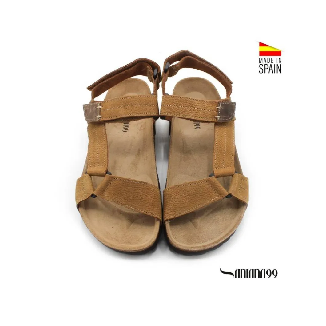 Sandalia piel bio orishas camel