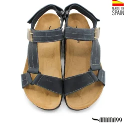SANDALIA PIEL ORISHAS MARINO