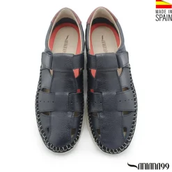 Sandalia piel setter azul marino