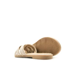 Sandalia plana beige tallas grandes