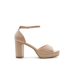 Sandalia plataforma nude tallas grande