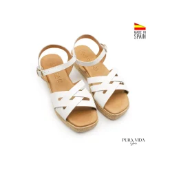 Sandalia PuraVida blanca con plataforma