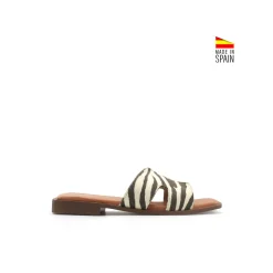 Sandalia slim H cebra beige