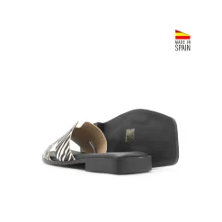 Sandalia slim H cebra negro