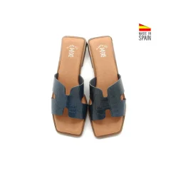 Sandalia slim H charol marino