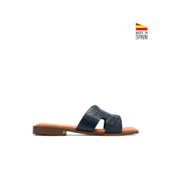 Sandalia slim H charol marino