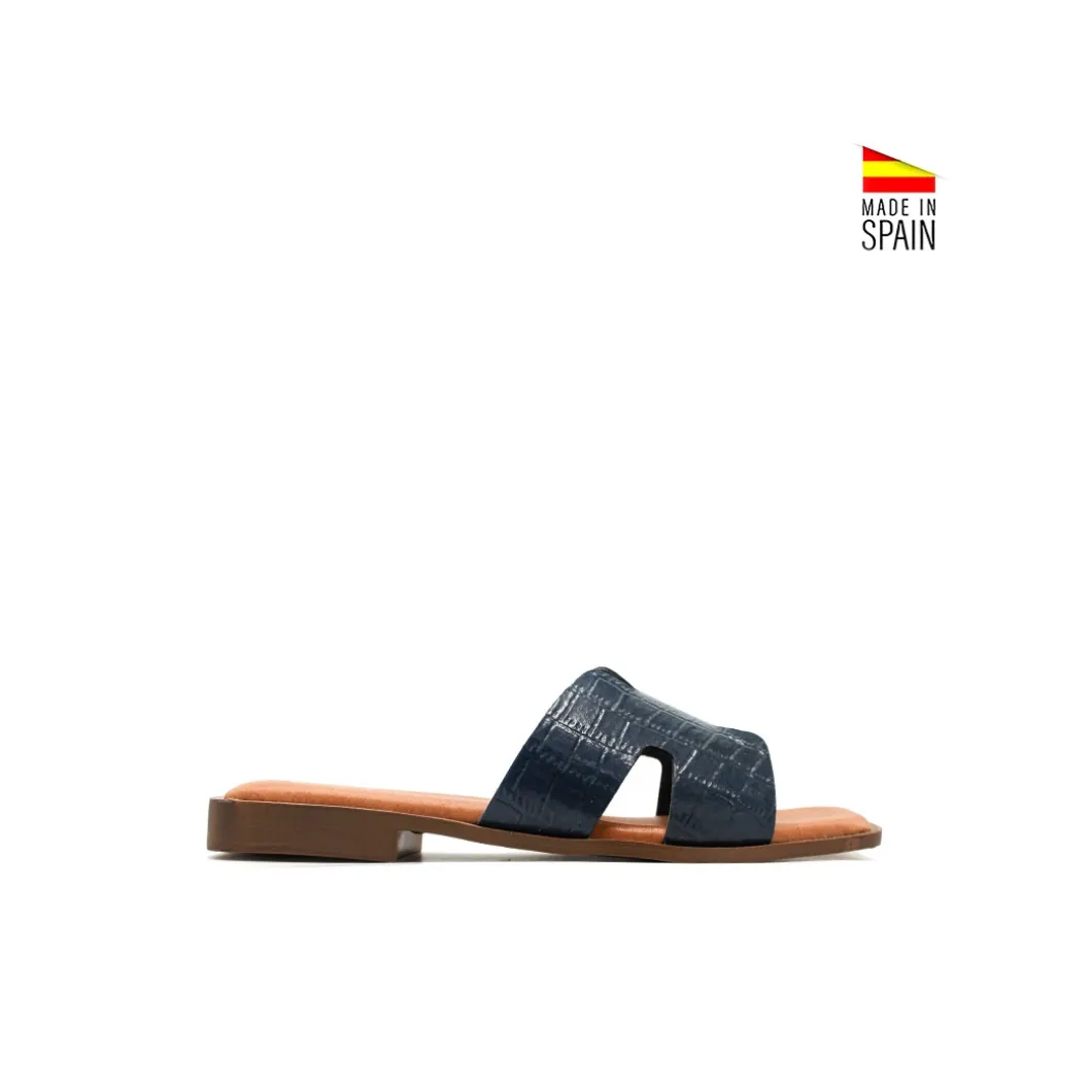 Sandalia slim H charol marino