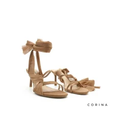Sandalia tacon lazo​ camel