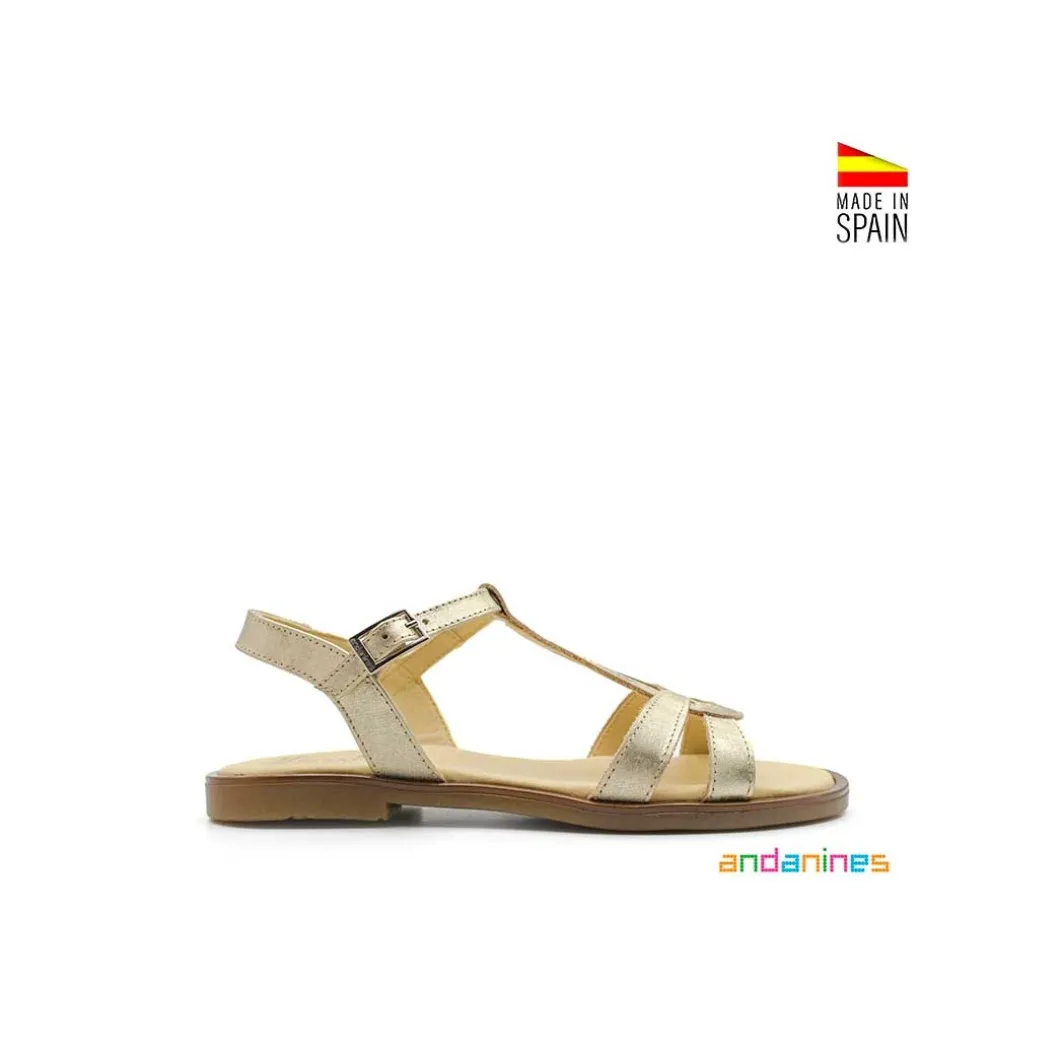 Sandalia tears dorada