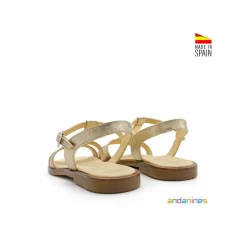 Sandalia tears dorada
