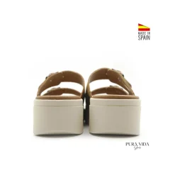 Sandalia track hebillas camel