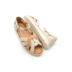 Sandalia V&D cangrejera beige