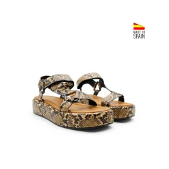 Sandalia velcro casual serpiente