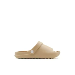 Sandalia zueco beige de goma
