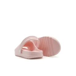 Sandalia zueco rosa de goma