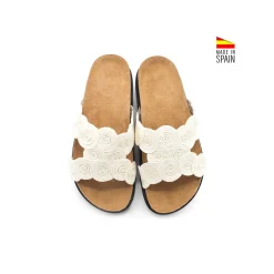 Sandalias circulitos rafia estilo bio