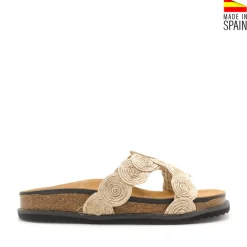 Sandalias circulitos rafia estilo bio