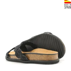 Sandalias circulitos rafia estilo bio