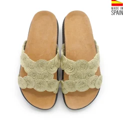 Sandalias circulitos rafia estilo bio