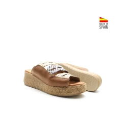Sandalias cuña plataforma trimetal