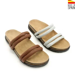 Sandalias de tiras dobles tubulares